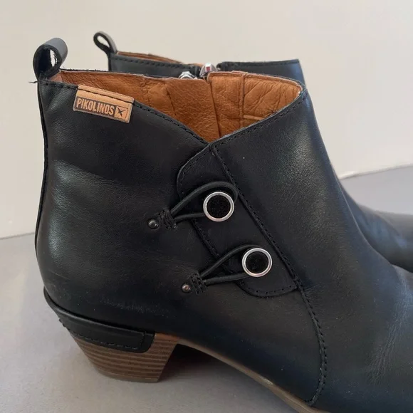 Pikolinos Womens Rotterdam Ankle Boots 902-8947 Black Leather Size 39 Eur/US 8.5 - Picture 8 of 11